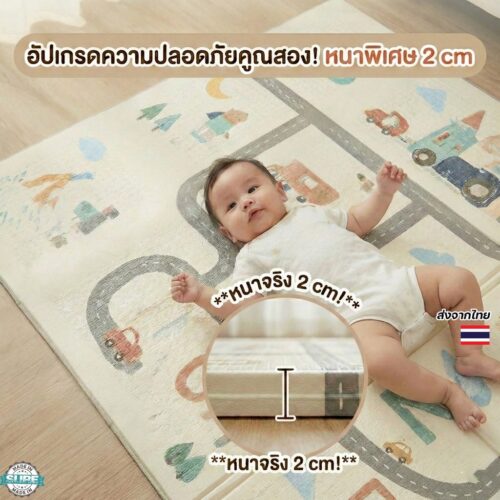 เสื่อรองคลาน XPE สำหรับเด็ก หนา นุ่ม พับได้ พิมพ์ลาย 2 ด้าน เหมาะใช้ในบ้าน ปลอดสารอันตราย