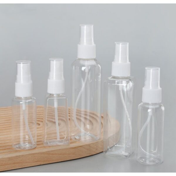 ขวดสเปรย์พลาสติก PET 100ml หัวพ่นละเอียด สีขาว/ใส ขวดแบ่งน้ำหอม น้ำยา แอลกอฮอล์ แข็งแรงไม่รั่วซึม