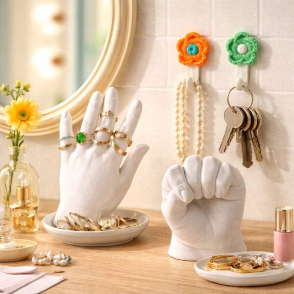 เซ็ต DIY แม่พิมพ์มือเด็ก ปูนปลาสเตอร์ของเล่นเสริมจินตนาการ ทำของที่ระลึกน่ารักได้เองที่บ้าน