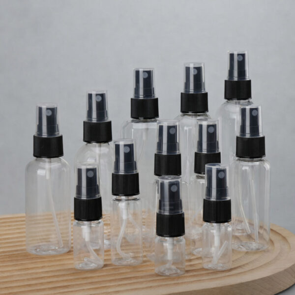 ขวดสเปรย์ PET สีดำ 100ml หัวพ่นละอองละเอียด ขวดเปล่าใส่แอลกอฮอล์ น้ำยา น้ำหอม แข็งแรง พกพาง่าย