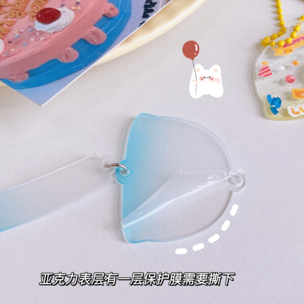 ป้ายชื่ออะคริลิค DIY ลายการ์ตูน พร้อมสติกเกอร์ไดคัท ตกแต่งเป็นพวงกุญแจสวยไม่ซ้ำ