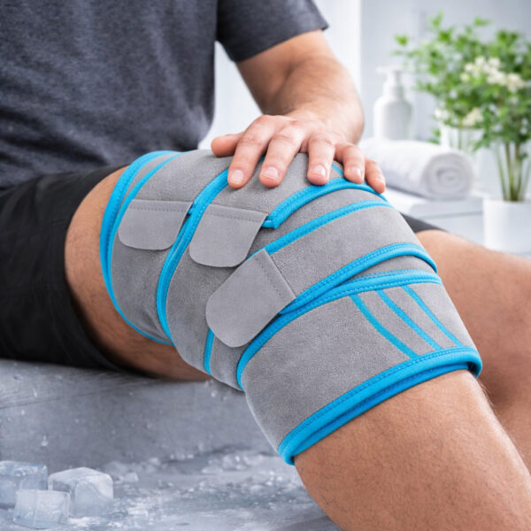 แผ่นเจลรองเข่า ประคบเย็น-ร้อน ลดปวดเข่า บวม อักเสบ พร้อมสายรัด ซัพพอร์ตดี ใช้ได้หลังออกกำลังกาย